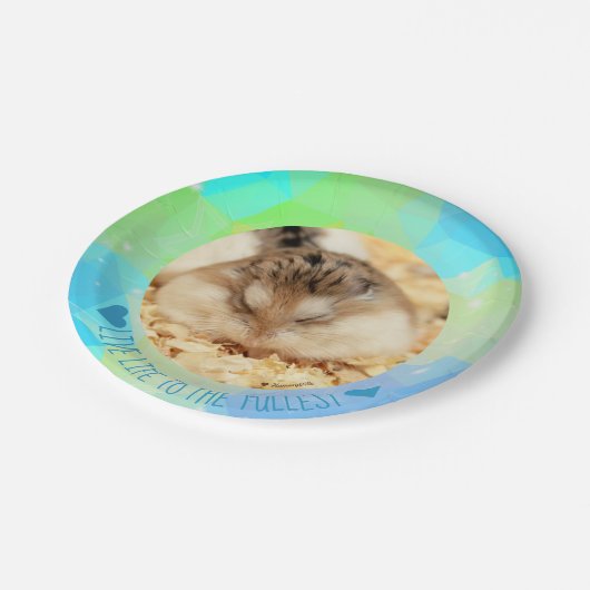 Live Life to Fullest - Hammyville Hamsters Pappteller (Schrägansicht)