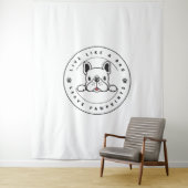 Live like a Dog Verlass Pawprints (2) Wandteppich (Beispiel)