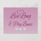Live Long and Play Bunco Postkarte (Vorderseite)