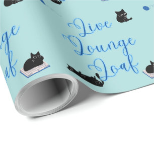 Live Lounge Faulenzer Katzen Geschenkpapier