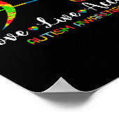 Live Love Accept Autism Awareness Men Women Kids G Poster (Ecke)