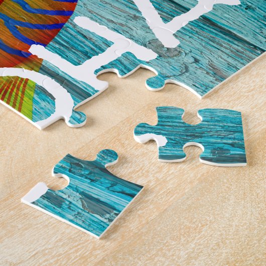 Live Love Aloha Tropical Fish Beach Sign Puzzle (Seite)