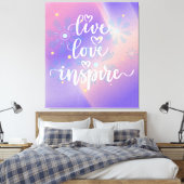 Live, Love and Inspire Quote Leinwanddruck (Insitu (Schlafzimmer))