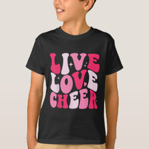 Live Love Cheer Cheerleading Cheerleader Damen T-S T-Shirt
