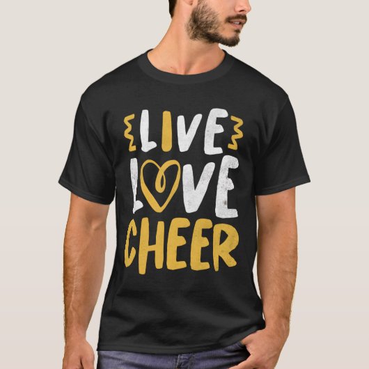 Live Love Cheer Cheerleading Cheerleader N T-Shirt (Vorderseite)