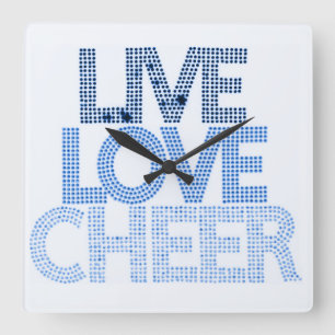 Live Love Cheer - Wanduhr