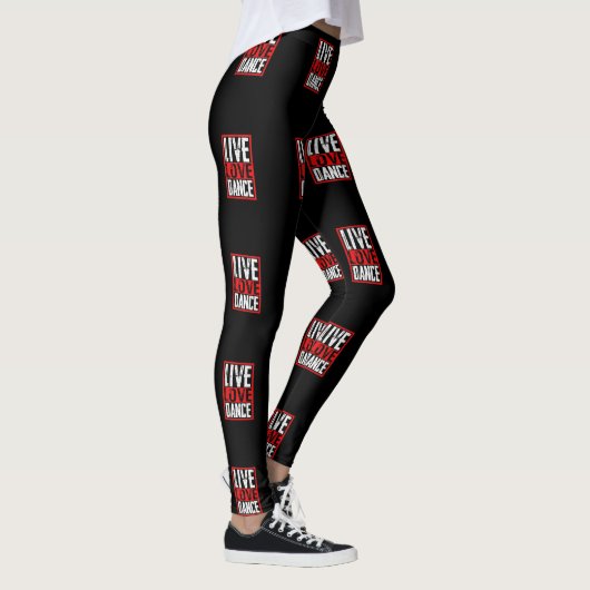 Live Love Dance Dancer Design Leggings (Rechts)