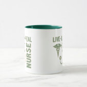 Live Love Heal Nurse Caduceus Stethoscope ECG Mug Tasse (Zentrum)