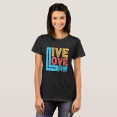 Live Love Law for Aspiring Lawyers and Law Student T-Shirt (Vorne ganz)