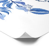 Live Love Linger | Blue Rose Floral Poster (Ecke)