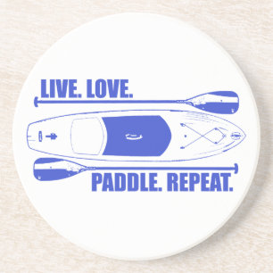 Live Love Paddle Repeat Getränkeuntersetzer