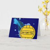 Live Love Polo - Water Polo Greeting Cards Karte (Gelbe Blume)