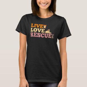 Live Love Rette Shiba Inu Französische Bulldogge P T-Shirt