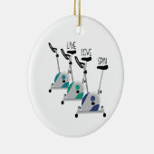 Live Love Spin Keramik Ornament (Rechts)