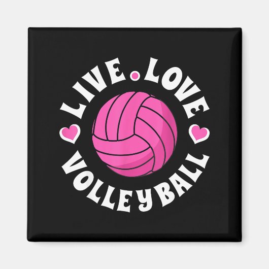 Live Love Volleyball For Women Girls Volleyball Fa Magnet (Vorne)