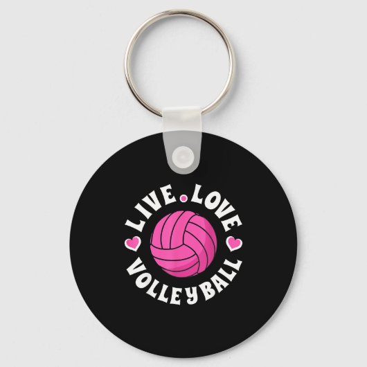 Live Love Volleyball For Women Girls Volleyball Fa Schlüsselanhänger (Vorderseite)