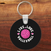 Live Love Volleyball For Women Girls Volleyball Fa Schlüsselanhänger (Vorderseite)