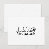 Live Love Xray Radiology Tech Nurse Technologist Postkarte (Vorne/Hinten)