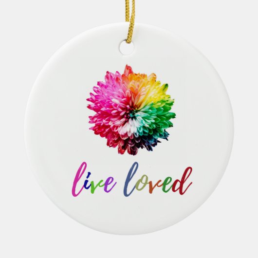 Live Loved Circle Ornament (Vorne)