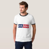 LIVE MAD – Bold Minimal Modern Typography Design T-Shirt (Vorne ganz)