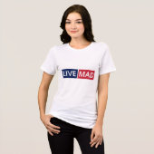 LIVE MAD – Bold Minimal Modern Typography Design Tri-Blend Shirt (Vorderseite voll)
