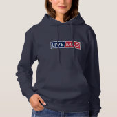 LIVE MAD – Bold Minimal Modern Typography Style B Hoodie (Vorderseite)