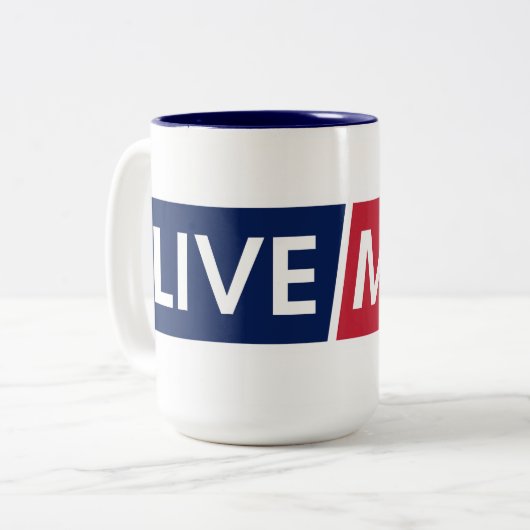 LIVE MAD Bold Motivation Mug Zweifarbige Tasse (Vorderseite Links)