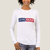 LIVE MAD – Fette minimale moderne Typografie Tri-Blend Shirt (Vorderseite)