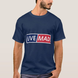 LIVE MAD – Fetter minimaler moderner Typografie-St T-Shirt