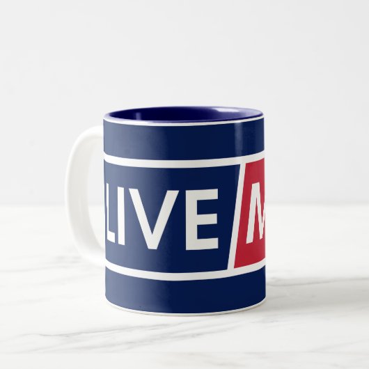 LIVE MAD Urban Statement Mug Zweifarbige Tasse (Vorderseite Links)
