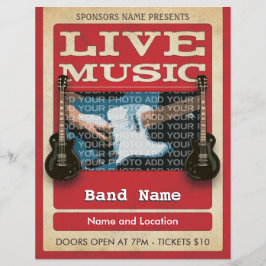 Live Music Band Foto Red Flyer
