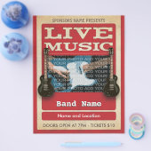 Live Music Band Foto Red Flyer (Einzeln)