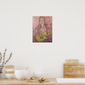 Live Music Girl Sketch Poster (Küche)