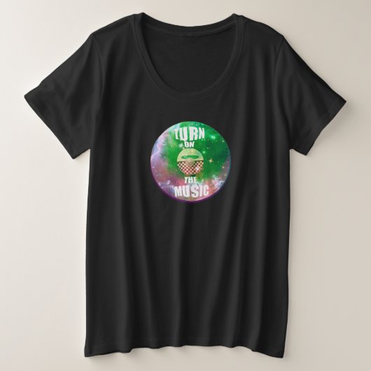 Live Music Große Größe T-Shirt (Design vorne)