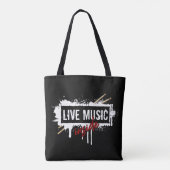 Live Music Inn Drumsticks Musiker Jam Rock Gig Tasche (Rückseite)