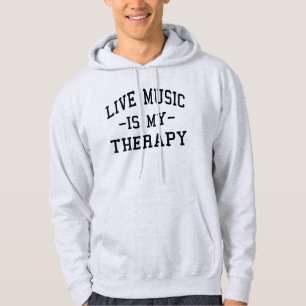 Live Music ist meine Therapie für Musikliebhaber Hoodie