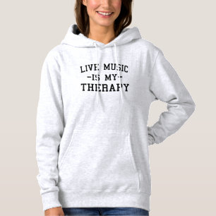 Live Music ist meine Therapie für Musikliebhaber Hoodie