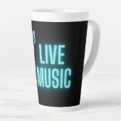 Live Music Neon Guitar Milchtasse (Rechte Ecke)