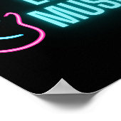 Live Music Neon Guitar Poster (Ecke)