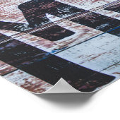 Live Music Shabby Chic Sign Poster (Ecke)