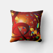 Live Music Slogan farbenfroh Kissen (Rückseite)