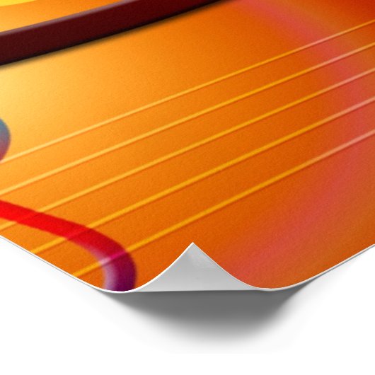 Live Music Slogan farbenfroh Poster (Ecke)