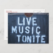 Live Music Tonite Postkarte (Vorne/Hinten)