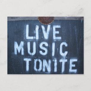 Live Music Tonite Postkarte