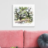 *~* Live Oak New Orleans Living Oaks Kunstmalerei Leinwanddruck (Insitu (Wohnzimmer))