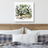 *~* Live Oak New Orleans Living Oaks Kunstmalerei Leinwanddruck (Insitu (Schlafzimmer))