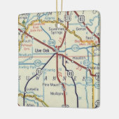 Live Oak Suwannee River Karte Keramikornament (Links)