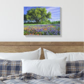 Live Oak & Texas Paintbrush und Texas Leinwanddruck (Insitu (Schlafzimmer))