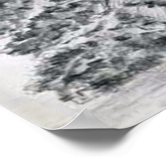 LIVE OAK TREE SKETCH POSTER (Ecke)