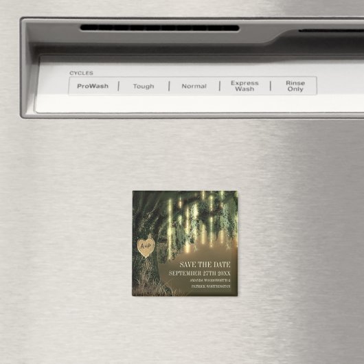 Live Oak Tree Spanish Moss Speichern Sie das Datum Magnet (In Situ (Geschirrspüler))